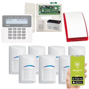 ZESTAW ALARMOWY SATEL PERFECTA 16 SET-A 7 CZUJEK BOSCH + PRF-LCD + SYRENA SP-4001 R